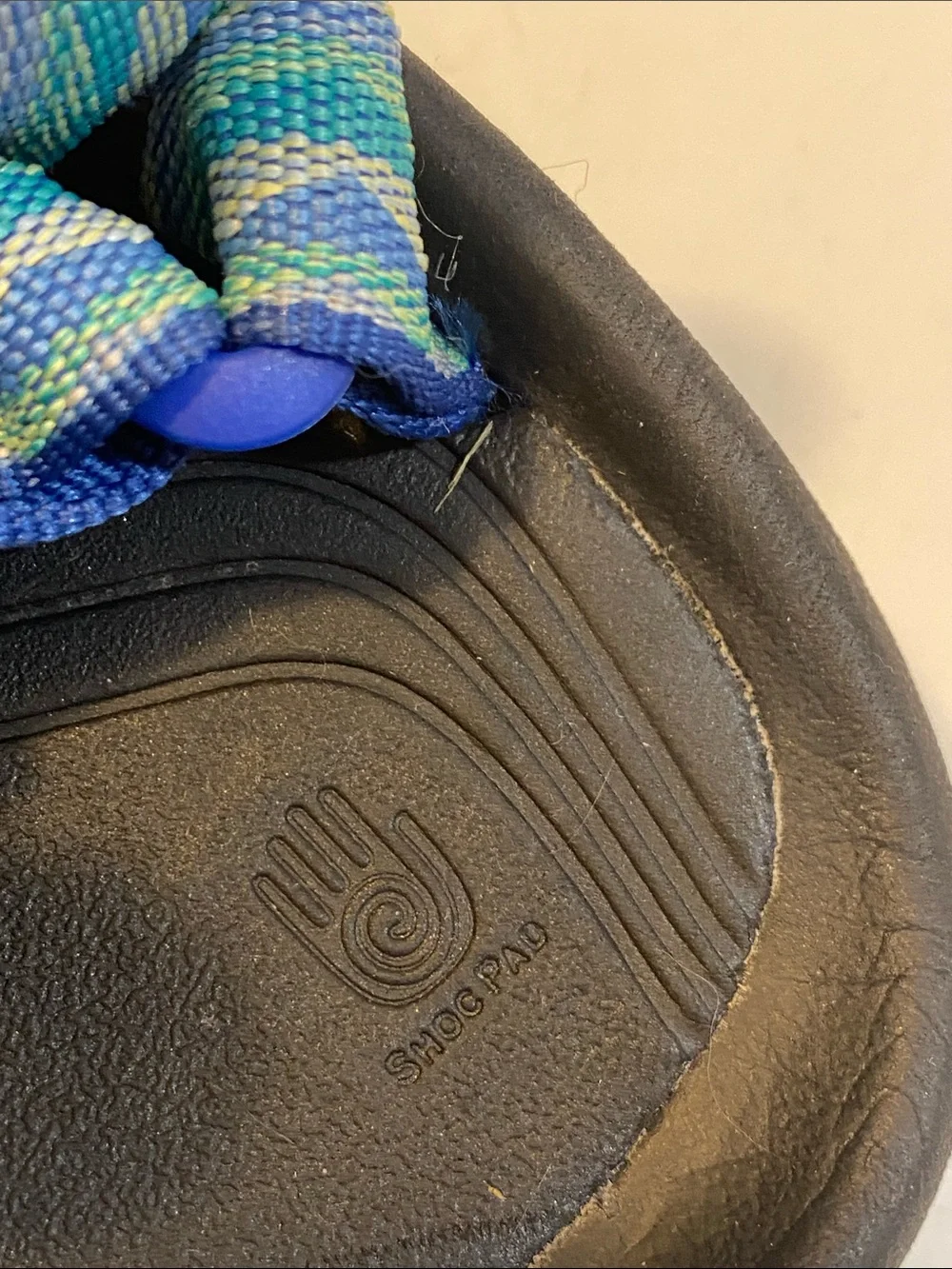 Teva Kids Blue and Teal Patterned Strap Sandals Sz 6 W7